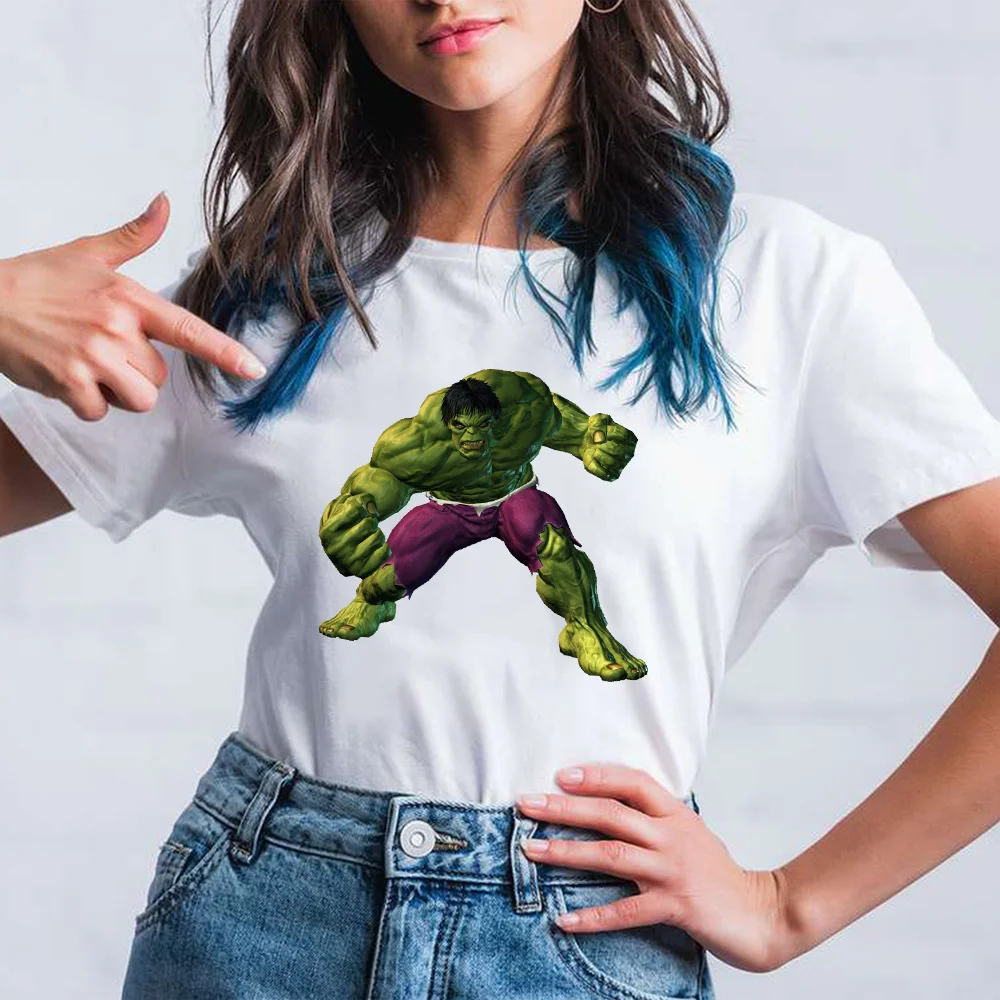 The Hulk Print Women Tshirt Marvel Tee 