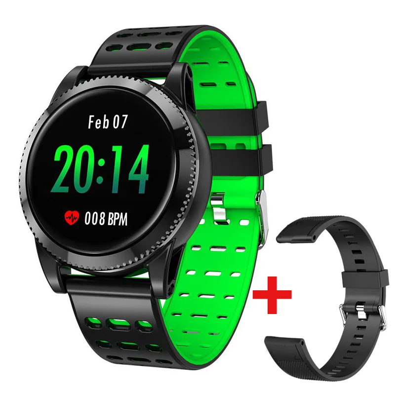 Green silicon strap M11 2.5D ips цветной экран Спортивный умный браслет для женщин кровяное давление монитор сердечного ритма Смарт-Браслет фитнес-трекер - Цвет: Green silicon strap