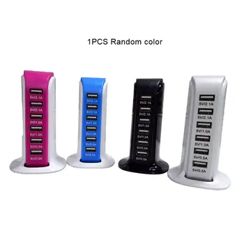 

Portable Size ZH-A010 Super High Speed Transparent Plastic 6 Ports USB 3.0 Hub Adapter For PC Computer