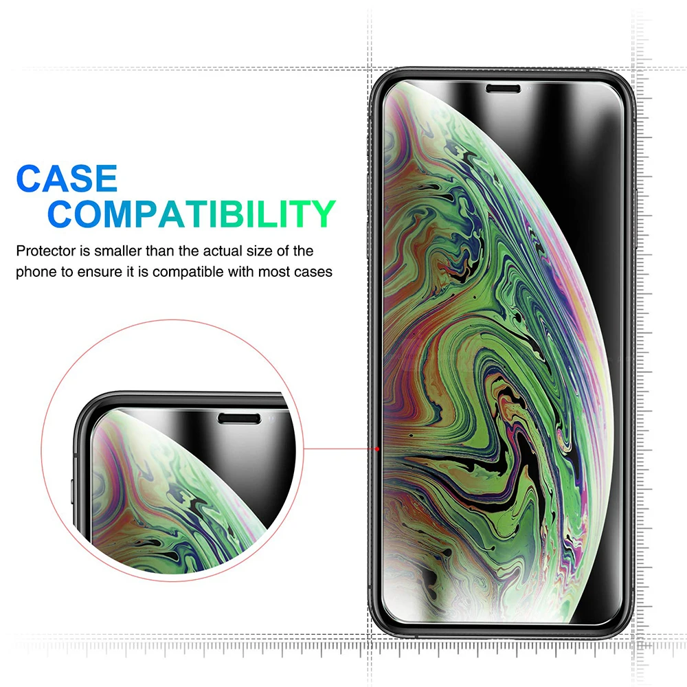 50 шт. 9H HD защитная пленка для экрана из закаленного стекла для Apple Iphone 11 Pro Max XR XS MAX 8 7 6 6S Plus 5 5S SE 4 4s X защита