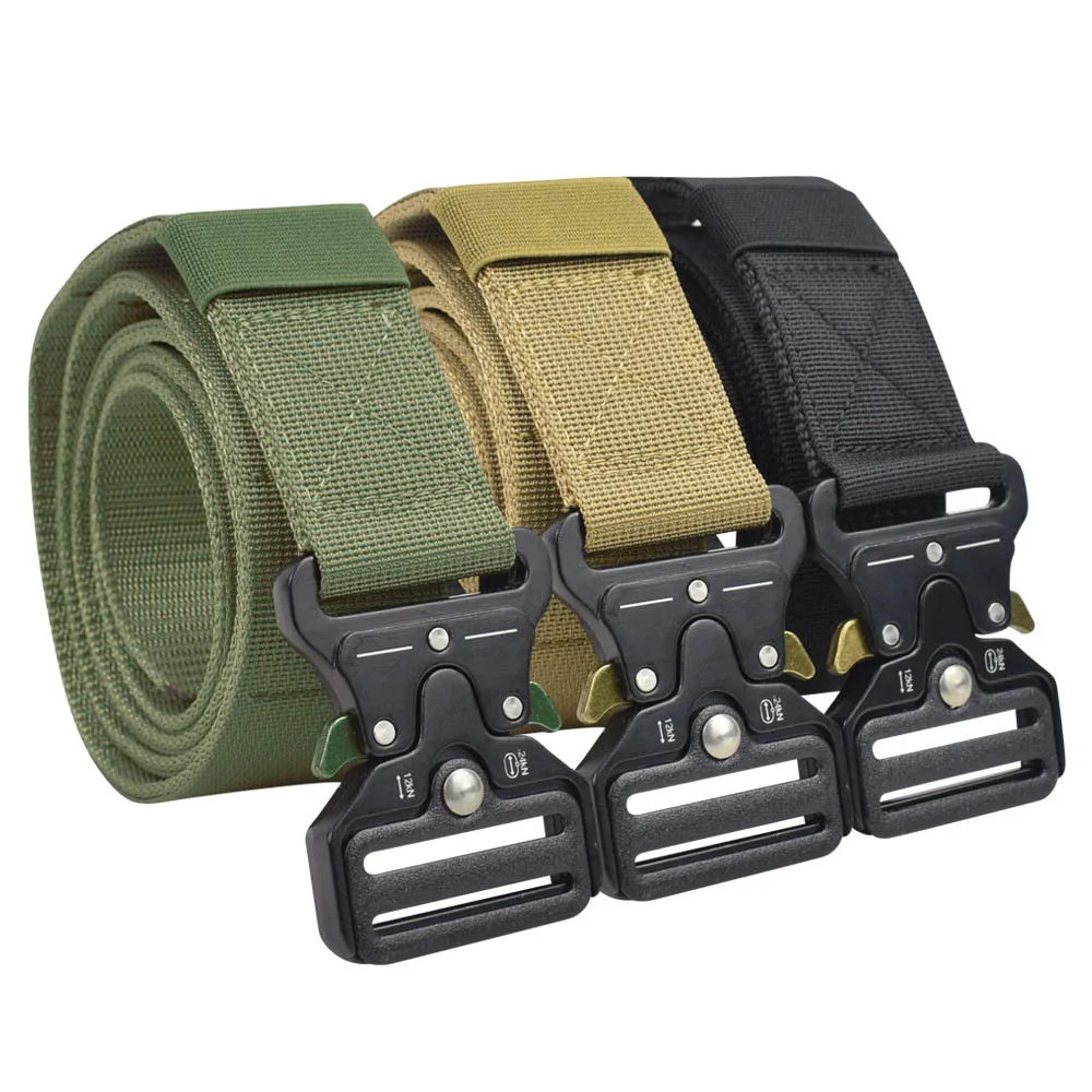 

Military Heavy Duty Tactical Waist Belt Men Metal Buckle Nylon Belt Outdoor Sports Training Combat Belts Hunting Accessories
