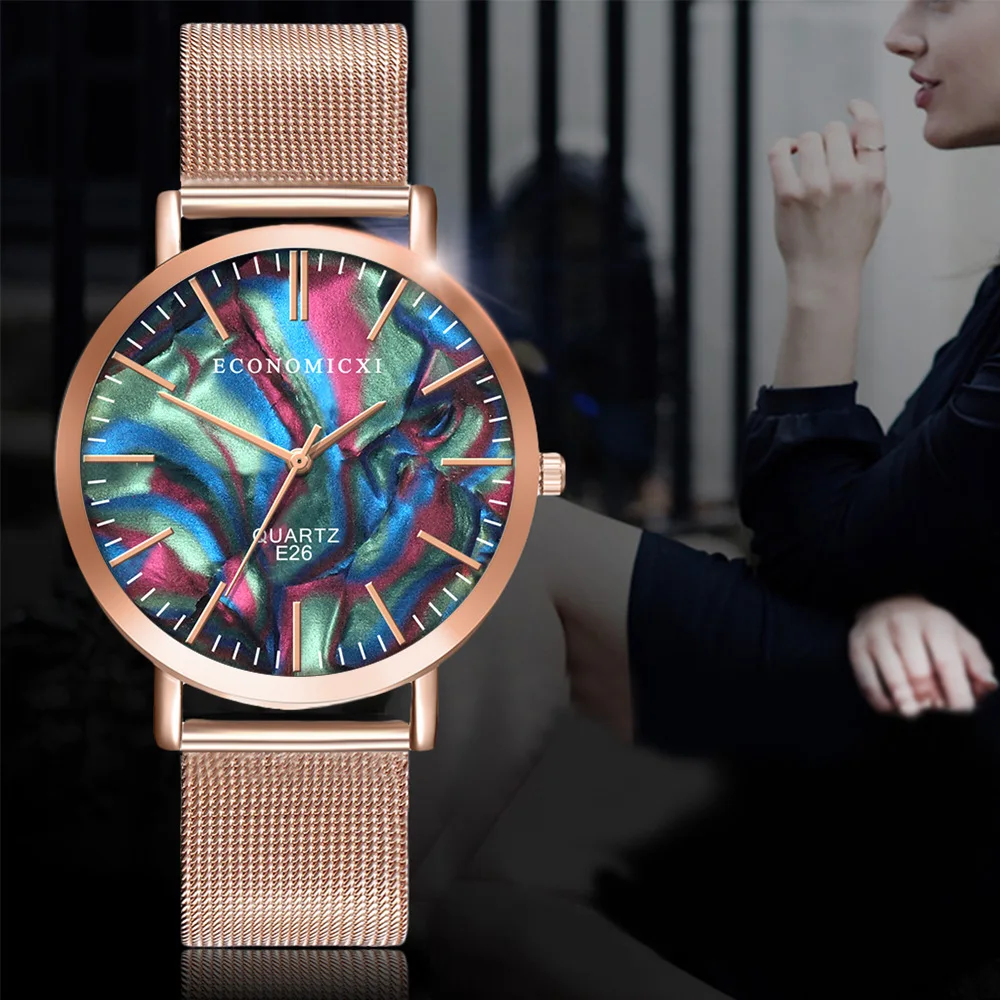 

Luxury Women Watches Colorful Starry Sky 2019 Ladies Watch Quartz Wristwatch Dress Female Clock Relogio Feminino Free Shipping