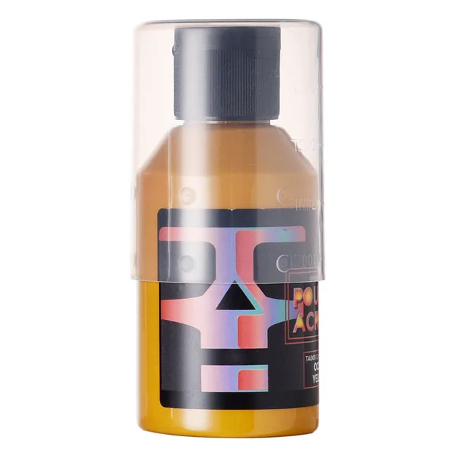 OPHIR 100ML Professional Pouring Acrylic Paint Fluid Marbling Paint for Artist DIY Art Supplies 36 Colors for Choose NO.12 OCHRE YELLOW