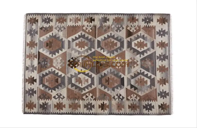 Triped ковер килим шерсти ручной работы Винтаж для Гостиная с геометрическим принтом в богемном стиле природных