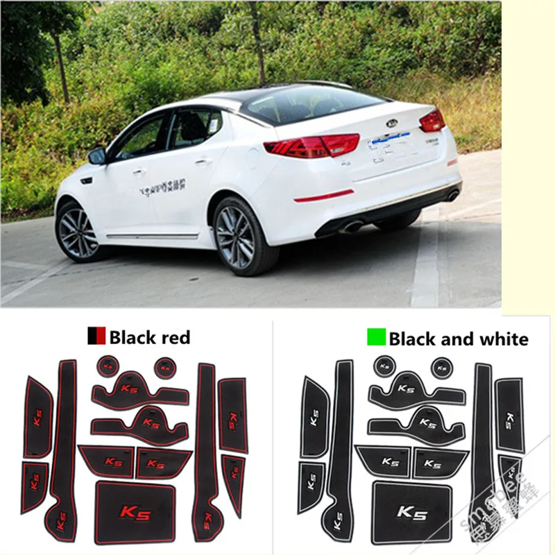 Для KIA Optima 2010- KIA K5 TF MK3 резиновый коврик слот-коврик для двери автомобиля Interir Противоскользящий коврик чашка Подушка пылезащитный коврик ворота Слот коврик