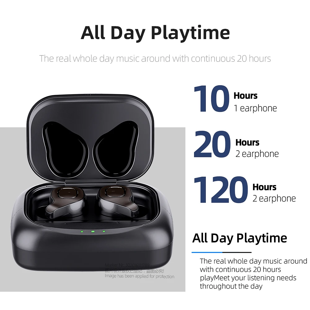 AUN TWS Bluetooth 5.0 Earphones 2600mAh Charging Box Wireless Headphone Stereo Sports Waterproof Earbuds Headsets With Microp