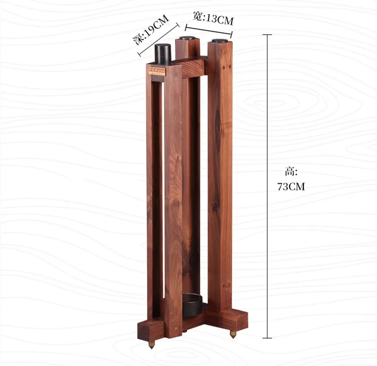 S-004 CL-01, черный орех, полностью из цельного дерева, треугольная стойка для динамиков, подставка для динамиков, книжная полка, коробка, подставка