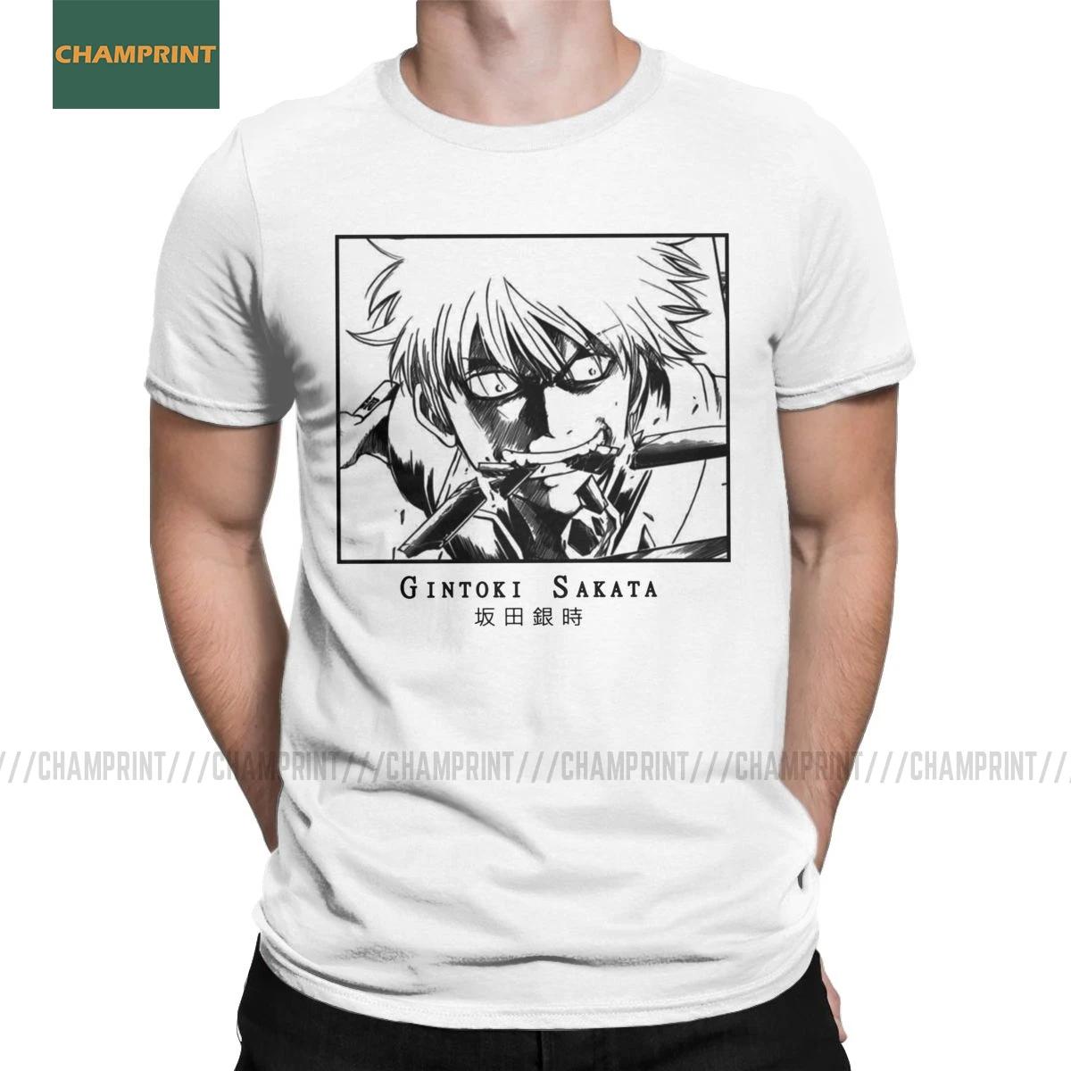 Мужские хлопковые футболки Gintama Gintoki с коротким рукавом аниме манга Элизабет