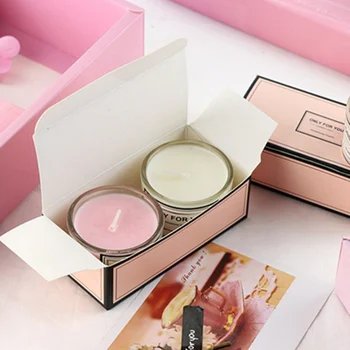 

2Pcs/Set Small Round Cup Aromatherapy Candle Handmade Gift Romantic Candle Candle Decoration Wedding Party Supplies
