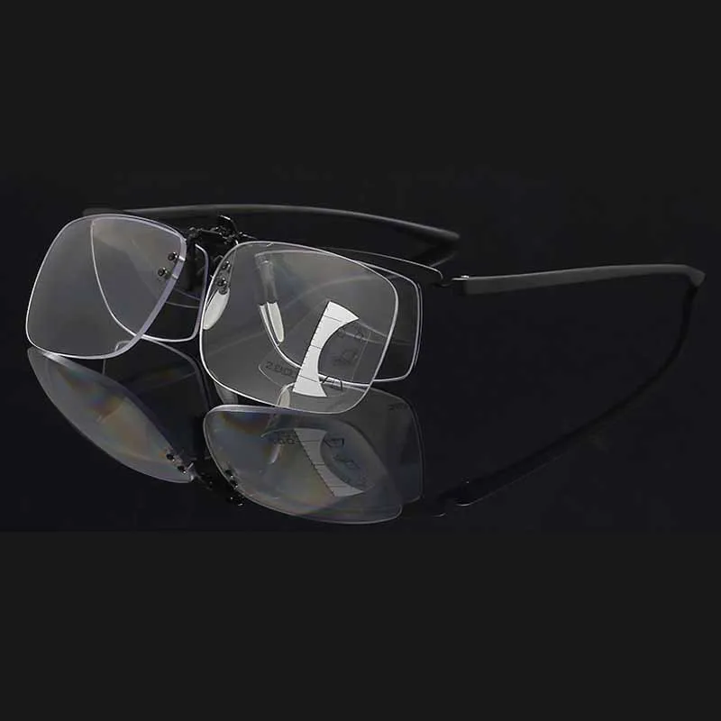 Многофокальные очки для чтения с клипсой, с защитой от синего света, leesbril mannen gafas presbicia hombre lunnette de vue, очки для дальнозоркости