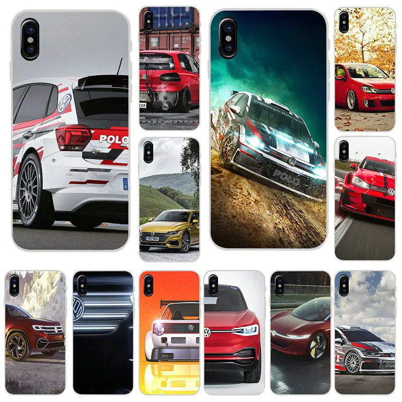 

VW Volkswagen Golf Gti Soft TPU Silicone Phone Cases for iPhone 4 4S 5 5S 5C SE 6 6s 7 8 8plus X XR XS 11 Pro Max Case