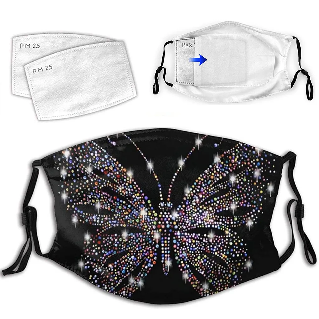 Women Mouth Mask Breathable Printed Washable Reusable Protective Face Windproof Anti-ultraviolet Cover With Filters | Красота и