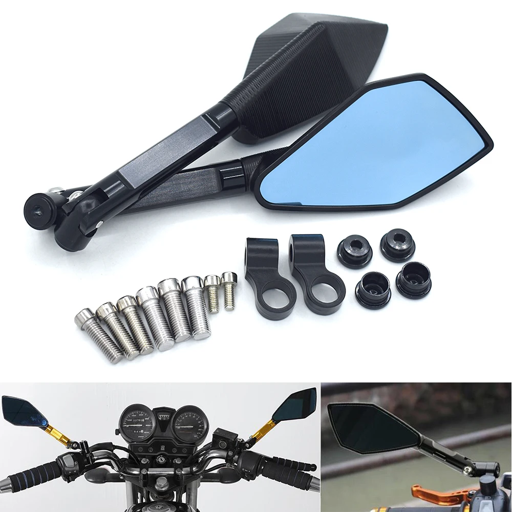 Universal Motorcycle CNC Aluminum Rearview Mirror 8mm 10mm FOR Honda CB400 CB500F CB500X CB599 CB600/F CB650F CB1000 | Автомобили и