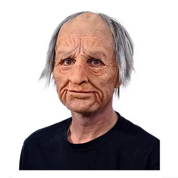 

Halloween Holiday Funny Face Mask Supersoft Old Man Adult Mask Realistic Silicone Masks Terror Festival Cosplay Costume Supplies