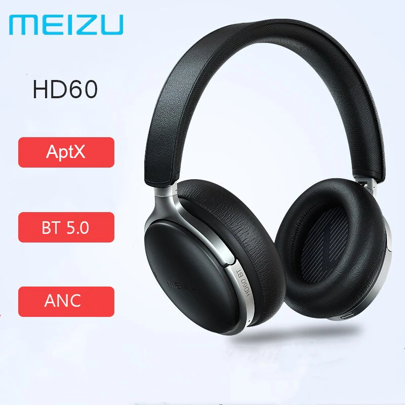 Беспроводные наушники MEIZU HD60 Bluetooth 5 0 APTX ANC шумоподавление 40 мм био-диафрагма