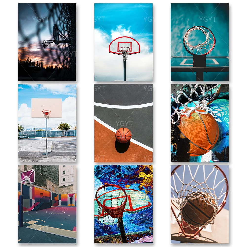 DIY Diamond Paintings Wall Art Basketball Cross Stitch Playground Pictures 5D Full Round Drill Embroidery Mosaic Home Decor Gift | Дом и сад