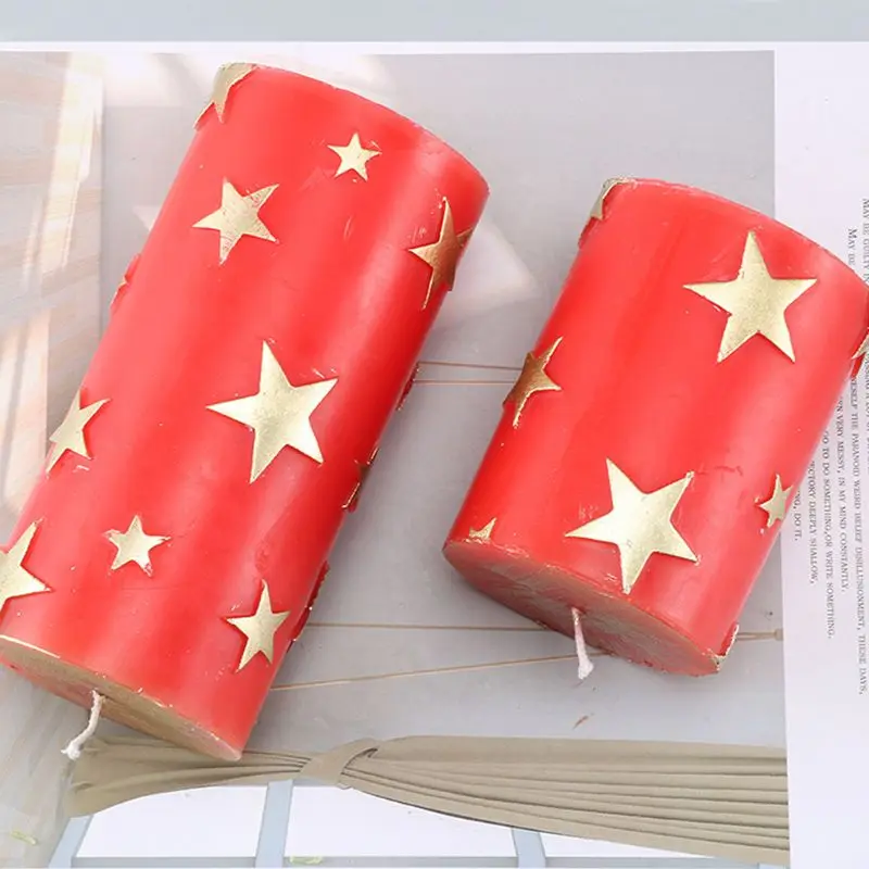 3D цилиндрическая звезда свеча прессформы воска мыло Изготовление DIY Ремесло Украшение инструмент