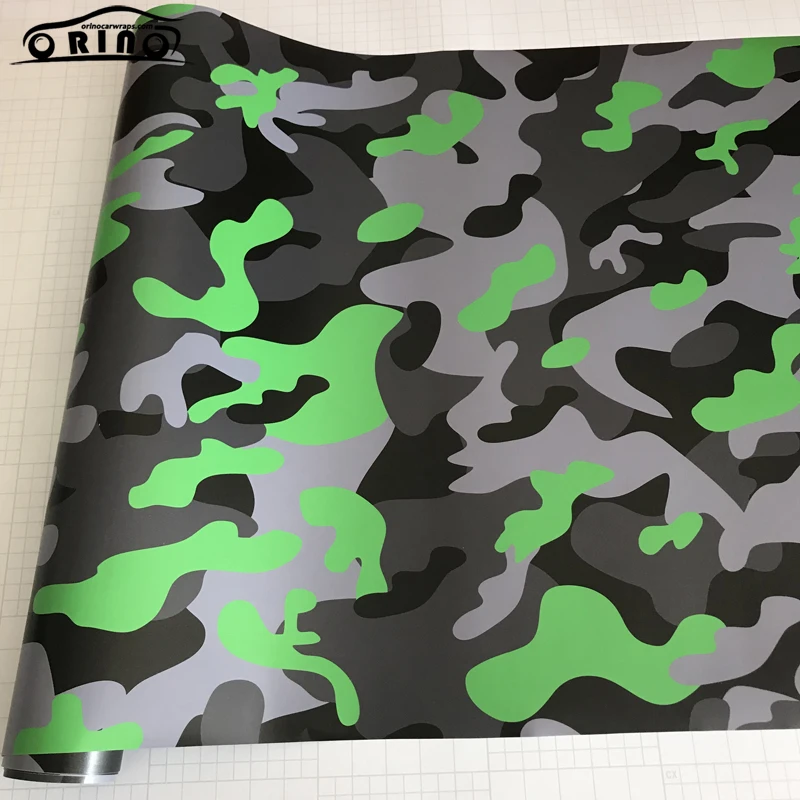 Black Grey Green Vinyl Film Wrap-5