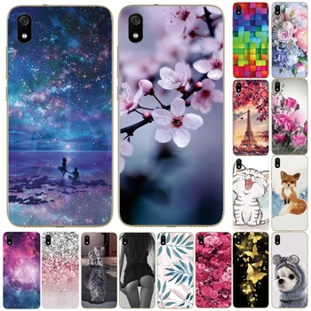 Перейти на Алиэкспресс и купить Силиконовый чехол для Xiaomi Redmi 7A 8A, полная защита, мягкая задняя крышка из ТПУ для Redmi 4A 4X5 Plus 6A, чехол-бампер для телефона