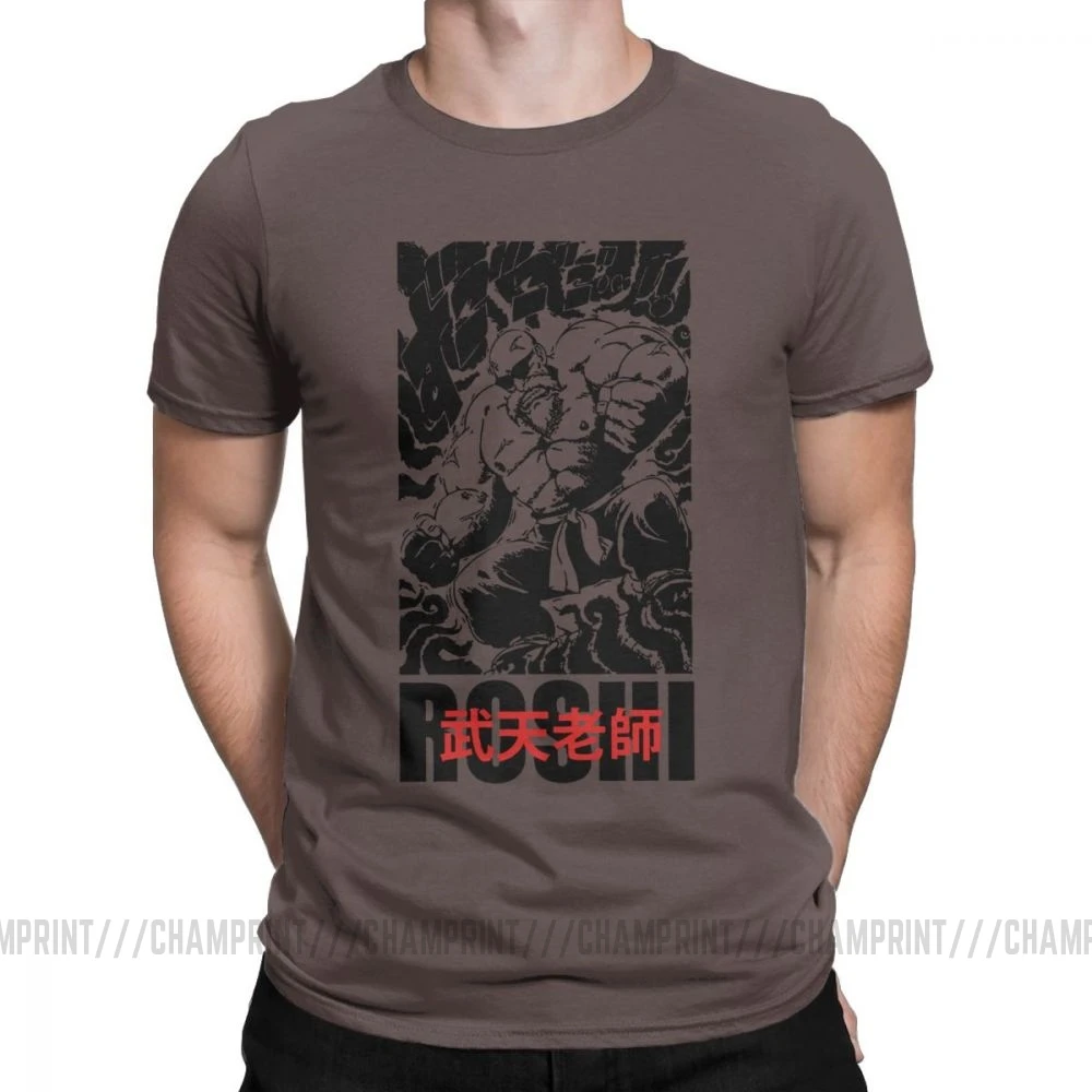 Roshi Dragon Ball мужские футболки Goku Super Saiyan Vegeta Dbz аниме ультра сон Харадзюку футболки с коротким рукавом хлопок - Цвет: Коричневый