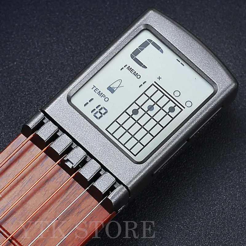 ポータブル 6 コードポケットギタートレーナースクリーン回転可能な