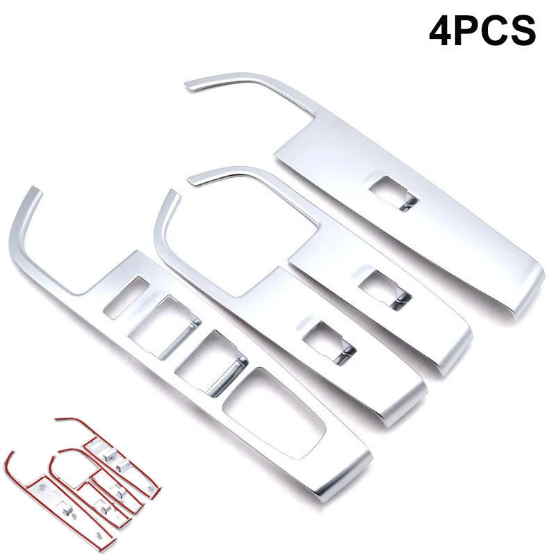 

For Hyundai Switch Panel Cover Trim Sonata 2015-2017 Chrome Interior Door Window Switch 4Pcs/Set Useful