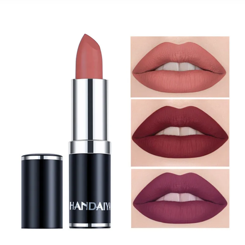 

HANDAIYAN Professional Matte Lipstick Long Lasting Waterproof Velvet Lip Stick Batom Makeup Cosmetics Baton Mate Make Up