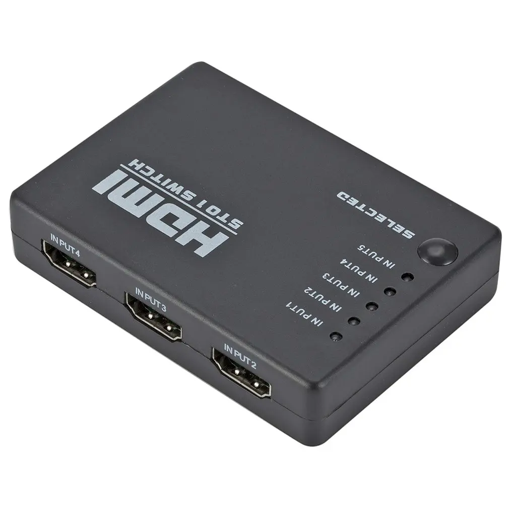 Мини 10%-85% RH 2,5 Гбит/с/250 МГц ИК-пульт 5 портов HDMI переключатель 5-в-1 5*1 Коммутатор HDMI сплиттер HDMI порт для HDTV 1080P Vedio