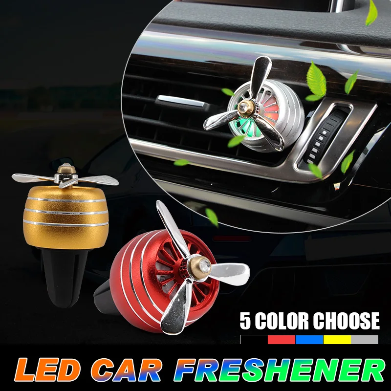 

Car Interior Accessories Air Freshener Auto Fragrance Perfume Clip Diffuser LED lights Automobiles Air Outlet Fragrance Perfume