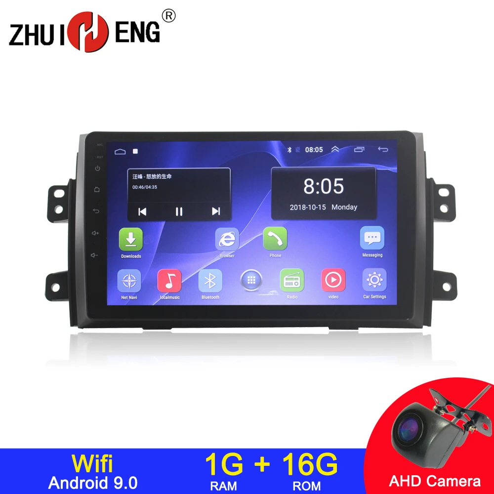 Android 9,1 4G wifi 2 din автомагнитола для Suzuki SX4 2011- для Fiat sedici 2006-2010 Автомобильный приемник с dvd-проигрывателем автомобильный аудио 2G 32G - Цвет: Wifi 1G 16G