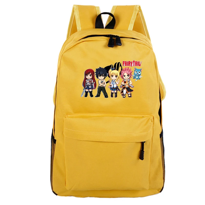 Девочки Мальчики плечевой рюкзак сумки Mochila Feminina/hombre группа Сказочный хвост аниме подростковые школьные рюкзаки для путешествий