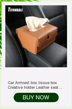 Car Armrest box tissue box Creative holder Leather seat back hanging pater towel case Storage bag for car interior accessores