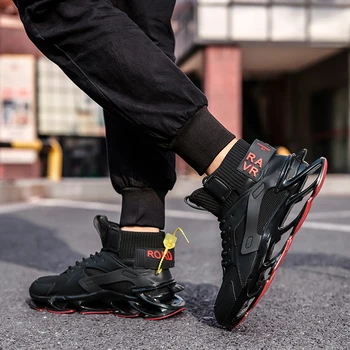 

New men's breathable cushioning running shoes wear-resistant single-soled professional running shoes high-top blade series shoes