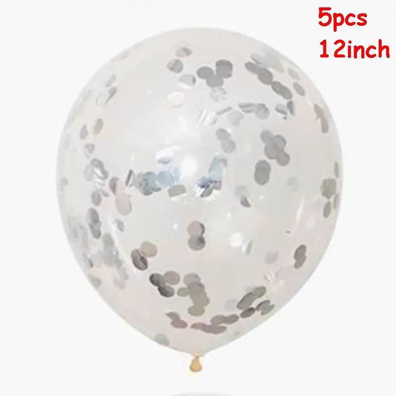 5pcs Silver 7 трубок подставка для воздушных шаров держатель для шарика воздушный шар "Конфетти" хромированный металлический шар Дети день рождения партии Свадебные украшения Поставки - Цвет: 5pcs Silver