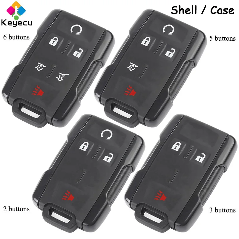 

KEYECU Remote Control Car Key Shell Case Fob 3 4 5 6 Buttons for Chevrolet Silverado 1500 2500 3500 HD Tahoe Suburban 2014- 2020