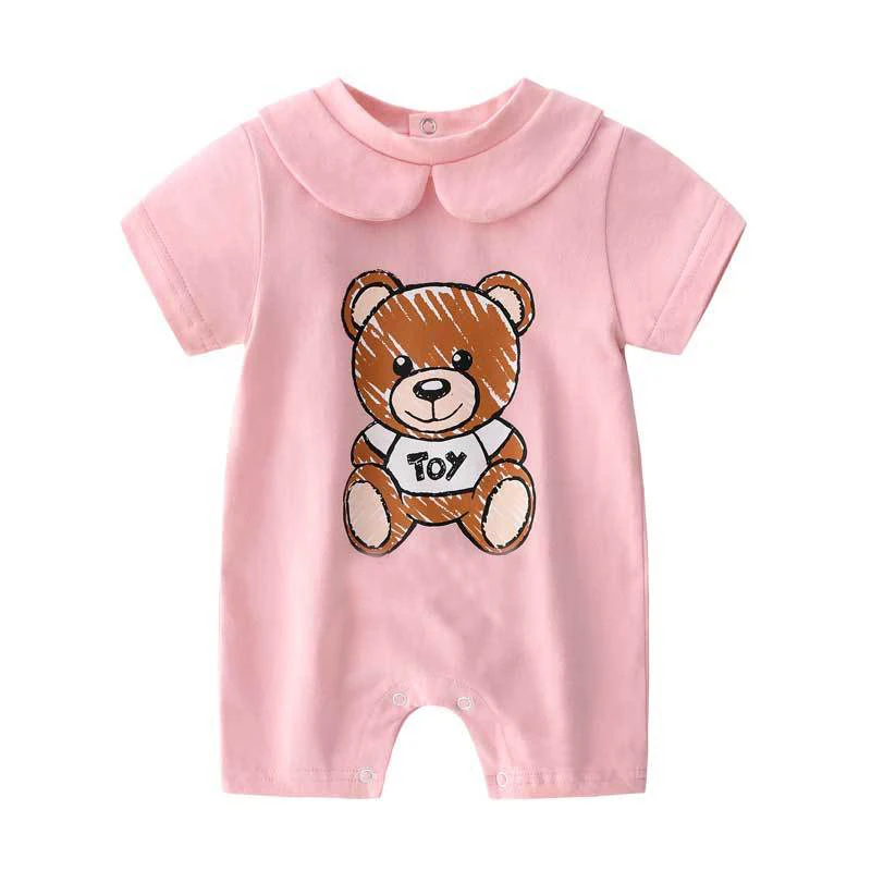 Lowered Romper BB Newborn-Baby Little-Print Baby-Boy-Girl Short-Sleeved Bear Fashion Unisex Cute KxaE9r7lg