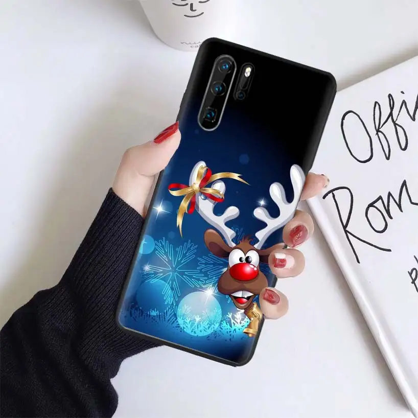 Рождественский черный чехол для huawei mate 30 20 10 P30 P20 P10 Pro Lite P Smart Z мягкий чехол для телефона