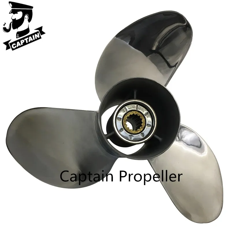 Captain Propeller 13 7/8x21 Fit Tohatsu Outboard Engines 70HP 75HP 90HP 115HP 120HP 140HP Stainless Steel 15 Tooth Spline LH