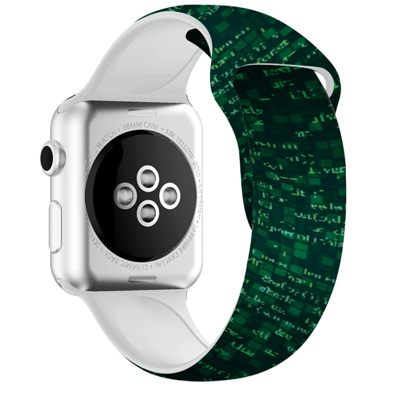 Зеленые Браслеты 44 мм 40 мм для Apple Watch Series 5 4 силиконовый спортивный ремешок резиновый ремешок 42 мм 38 мм для I Watch Series 1 3 2