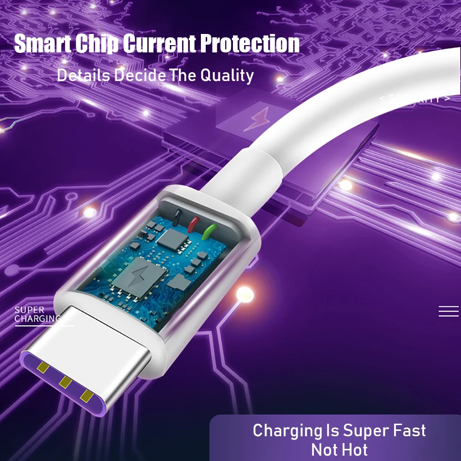 USB кабель Type C 5A для Oneplus 8 7 Pro 7T быстрая зарядка QC 3 0 зарядное устройство Xiaomi Redmi 8A 9s