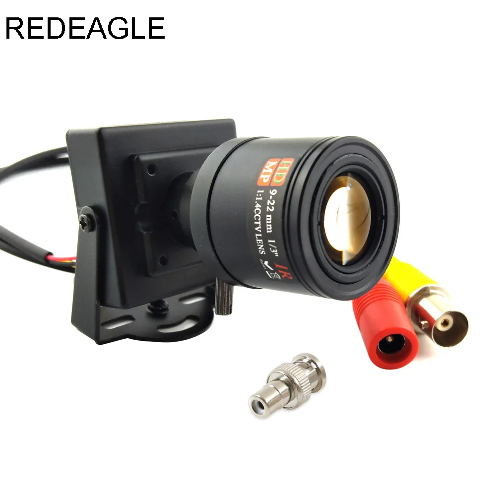 REDEAGLE 2.8-12mm Varifocal Zoom Mini Security Camera Analog Manual Adjustable RCA Connector Car Overtaking Camera