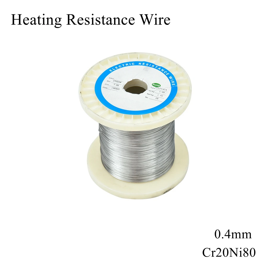 0.4mm Cr20Ni80 Soldering Nichrome Coil Resistance Heating Wire Cutting Foam Nickel Steel Alloy