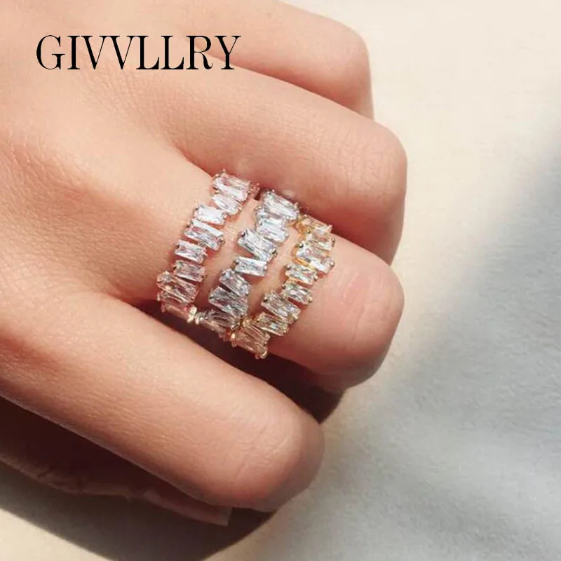 Кольца из прозрачного белого циркона модные ювелирные изделия винтажные