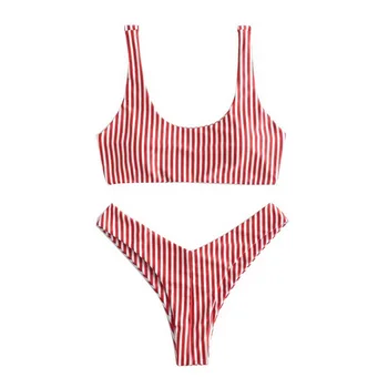 

2020 Striped Bikini Sets Women Bandage Bathing Suit 2020 New Push Up Micro Swimsuit Brazilian Thong Sexy Swimwear Women Bikinis