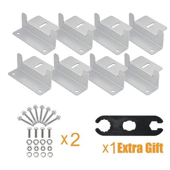 

Solar Panel Mounting Z Brackets with Nuts and Bolts for RV Camper Boat Wall and Other Off Gird Roof Installation (2 Set)