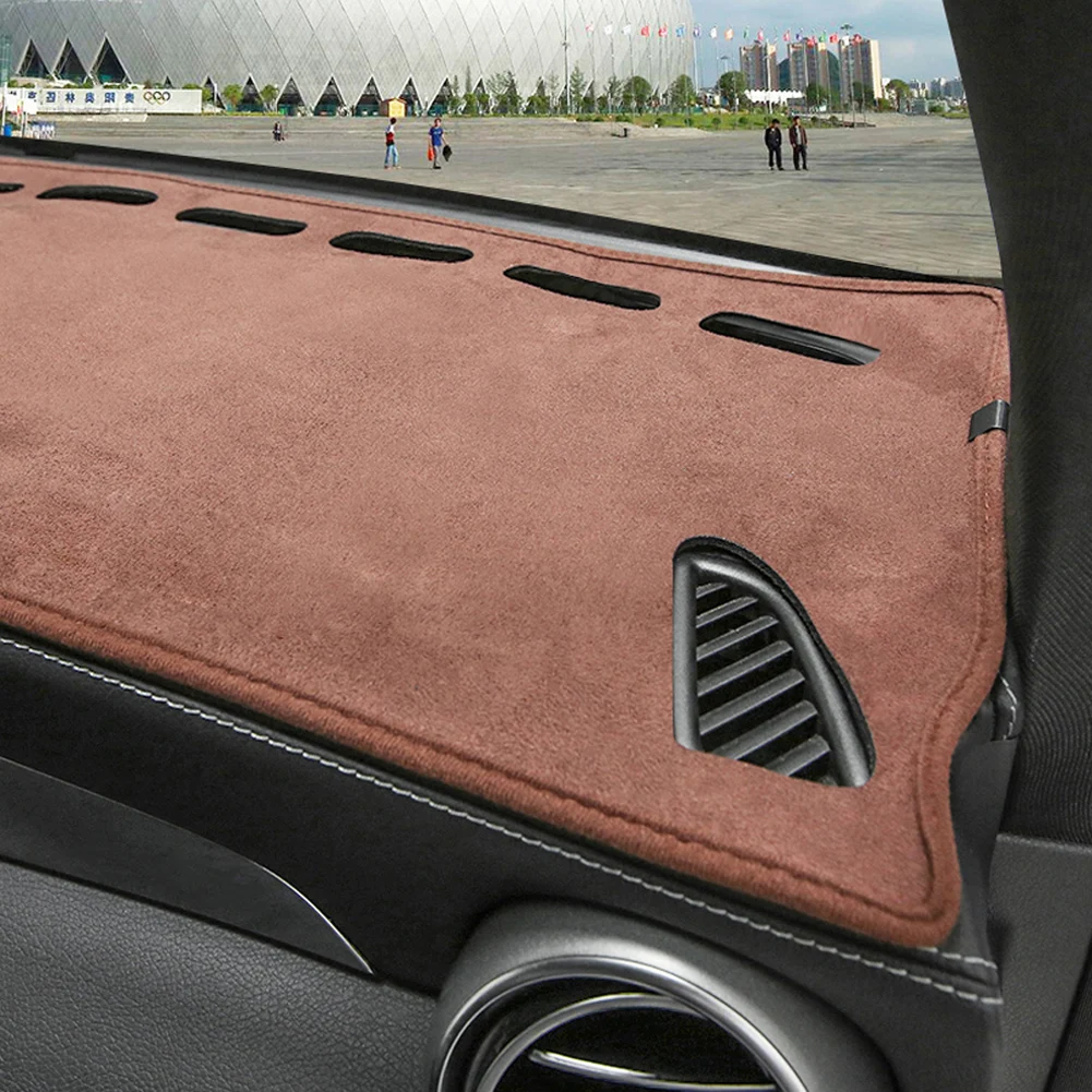Для Mercedes Benz C E GLC GLA CLA класс W205 W213 X253 X156 крышка приборной панели автомобиля DashMat затеняющий коврик тент коврик аксессуары для ковров