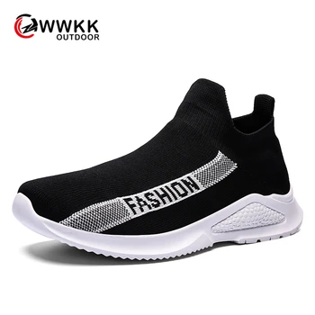 

WWKK Running Shoes Breathable Mesh Outdoor Sports Shoes Men Lightweight Athletic Training Footwear Jogging Sneakers Basket Homme