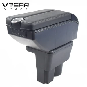 Image 1 - Vtear For Suzuki liana 자동차 팔걸이 가죽 팔걸이 USB 인터페이스 보관함 인테리어 센터 콘솔 컵 슬롯 액세서리 자동