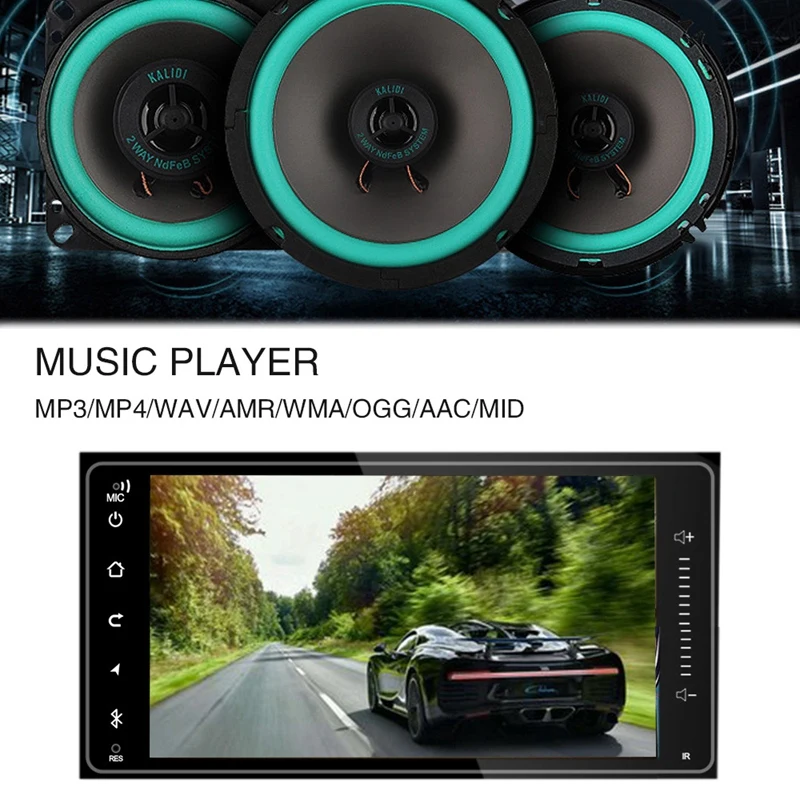 2 Din 7 дюймов Android 8,1 автомобильный стерео радио мультимедийный плеер 1G+ 16G gps навигационный плеер для Toyota