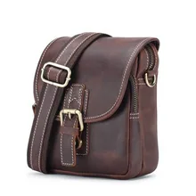 Мужская поясная сумка из натуральной кожи, Повседневная сумка с петлей на поясе, сумка для телефона, сумка для путешествий, сумка через плечо, Маленькая кожаная сумка 1154